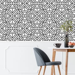 Linear P&S Wallpaper in a room setting