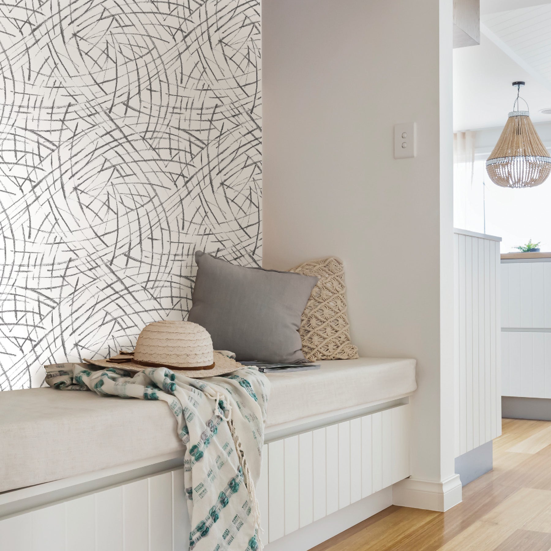 Imprint Peel and Stick Wallpaper in a room setting