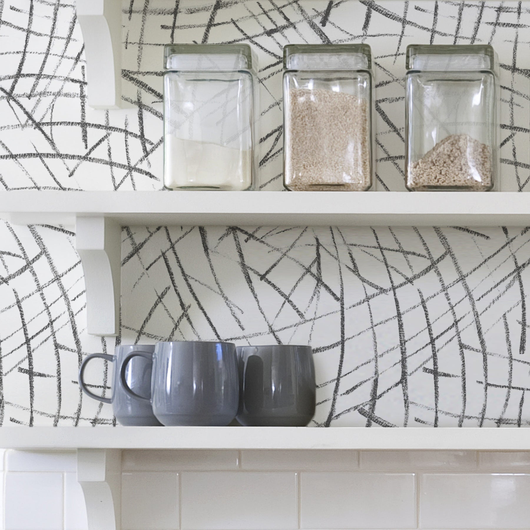 Imprint Peel and Stick Wallpaper in a room setting