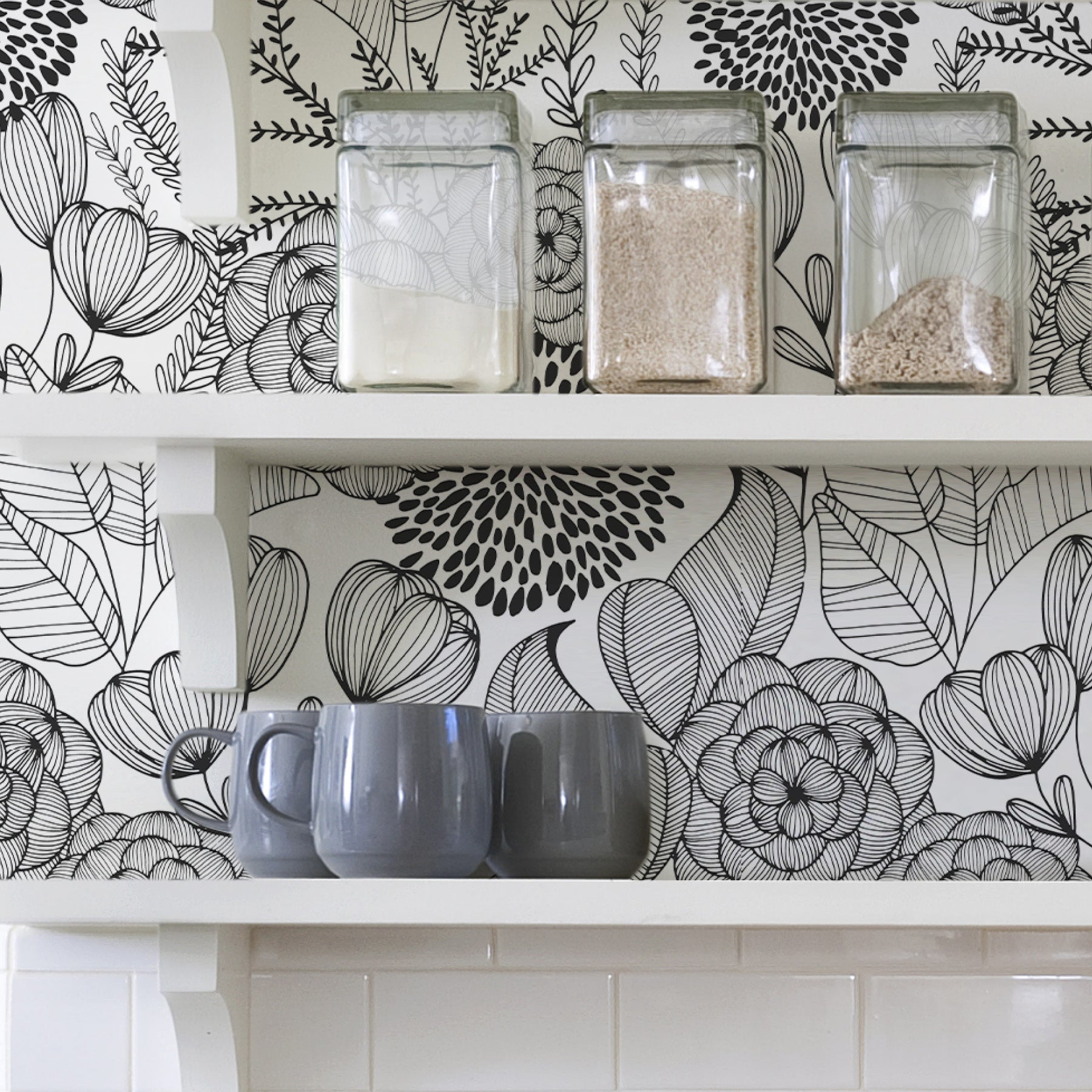 Secret Garden P&S Wallpaper in a room setting