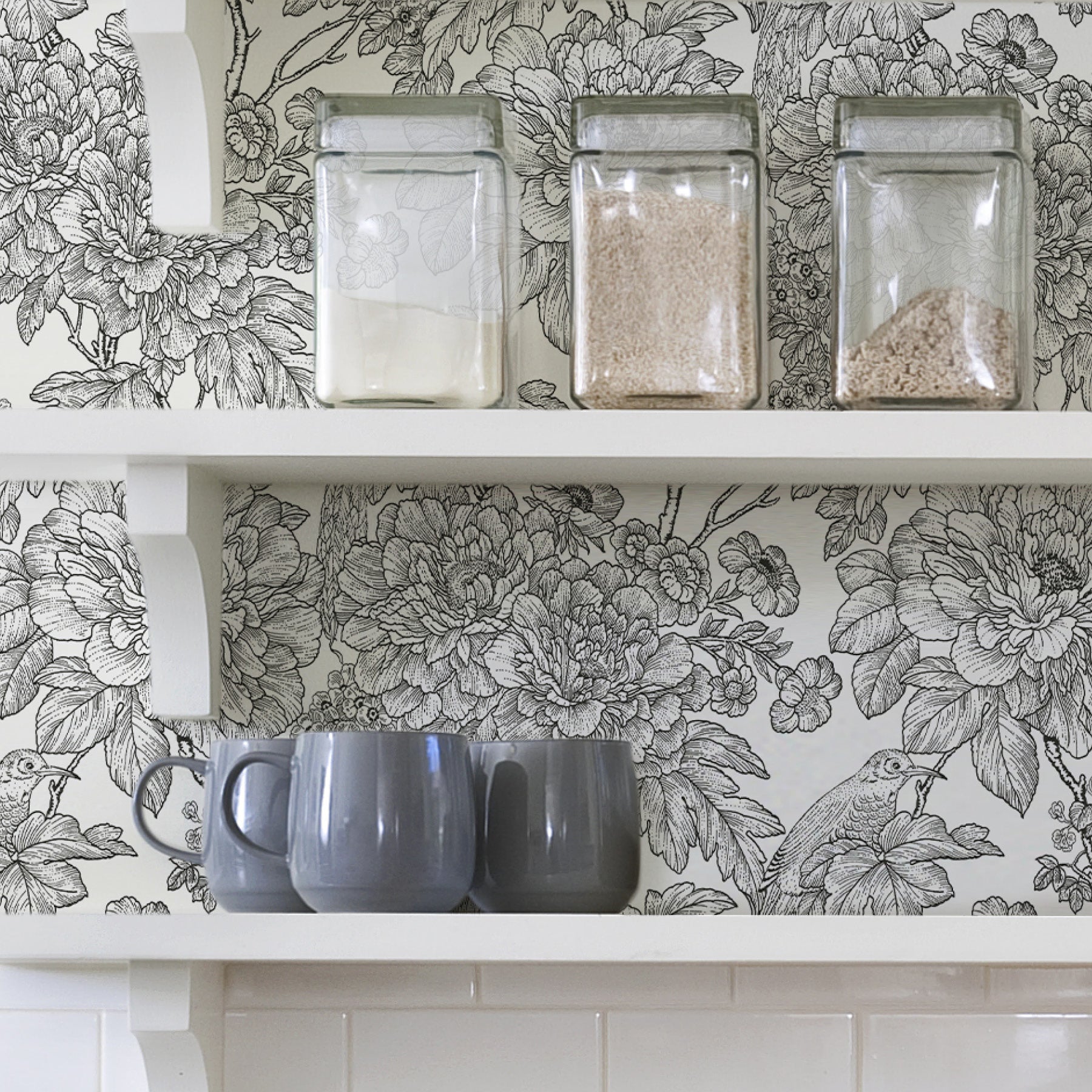 Sudbury P&S Wallpaper in a room setting