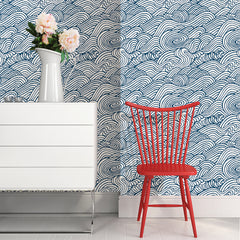 Saybrook P&S Wallpaper in a room setting
