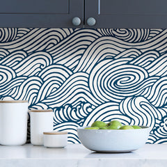 Saybrook P&S Wallpaper in a room setting