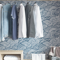 Saybrook P&S Wallpaper in a room setting