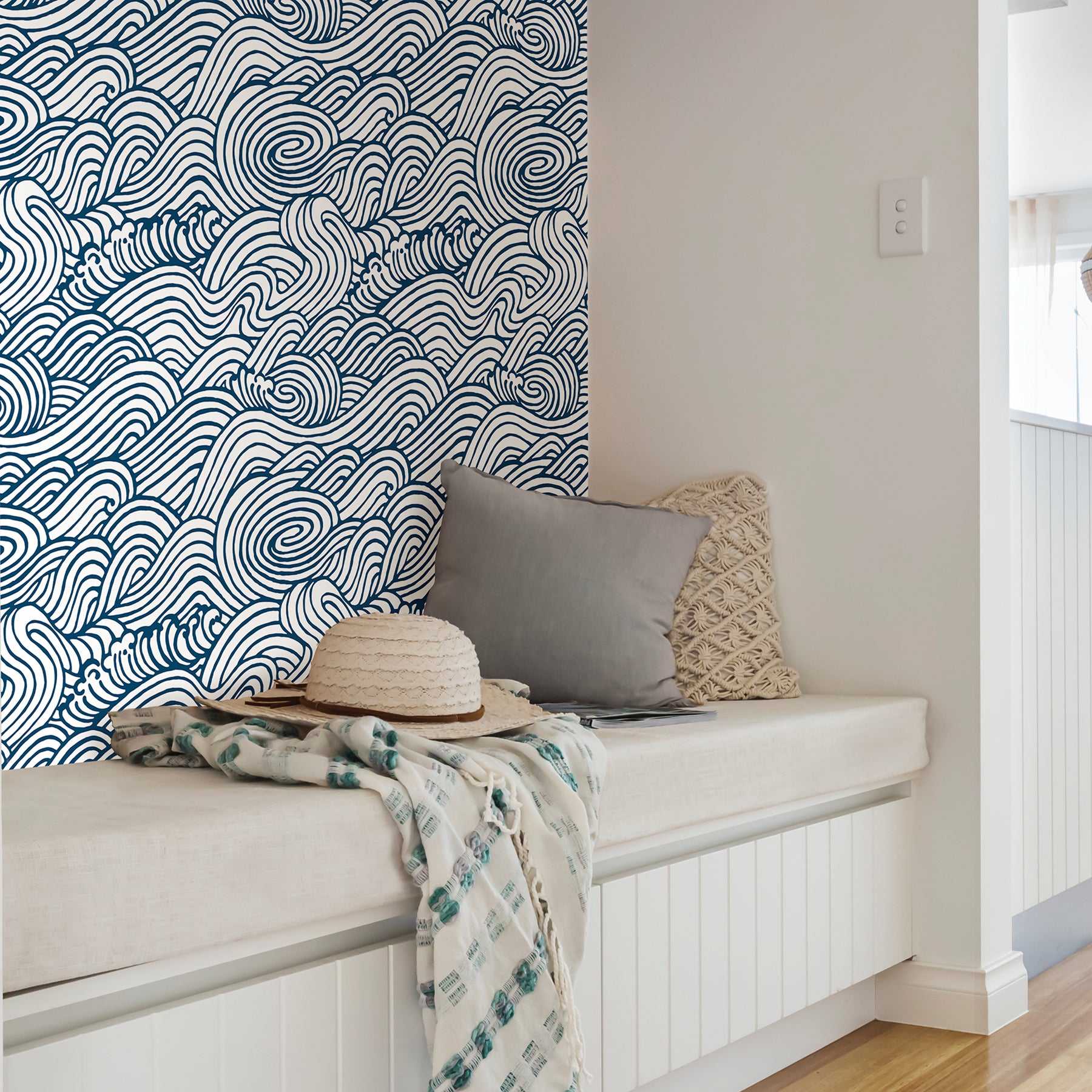 Saybrook P&S Wallpaper in a room setting