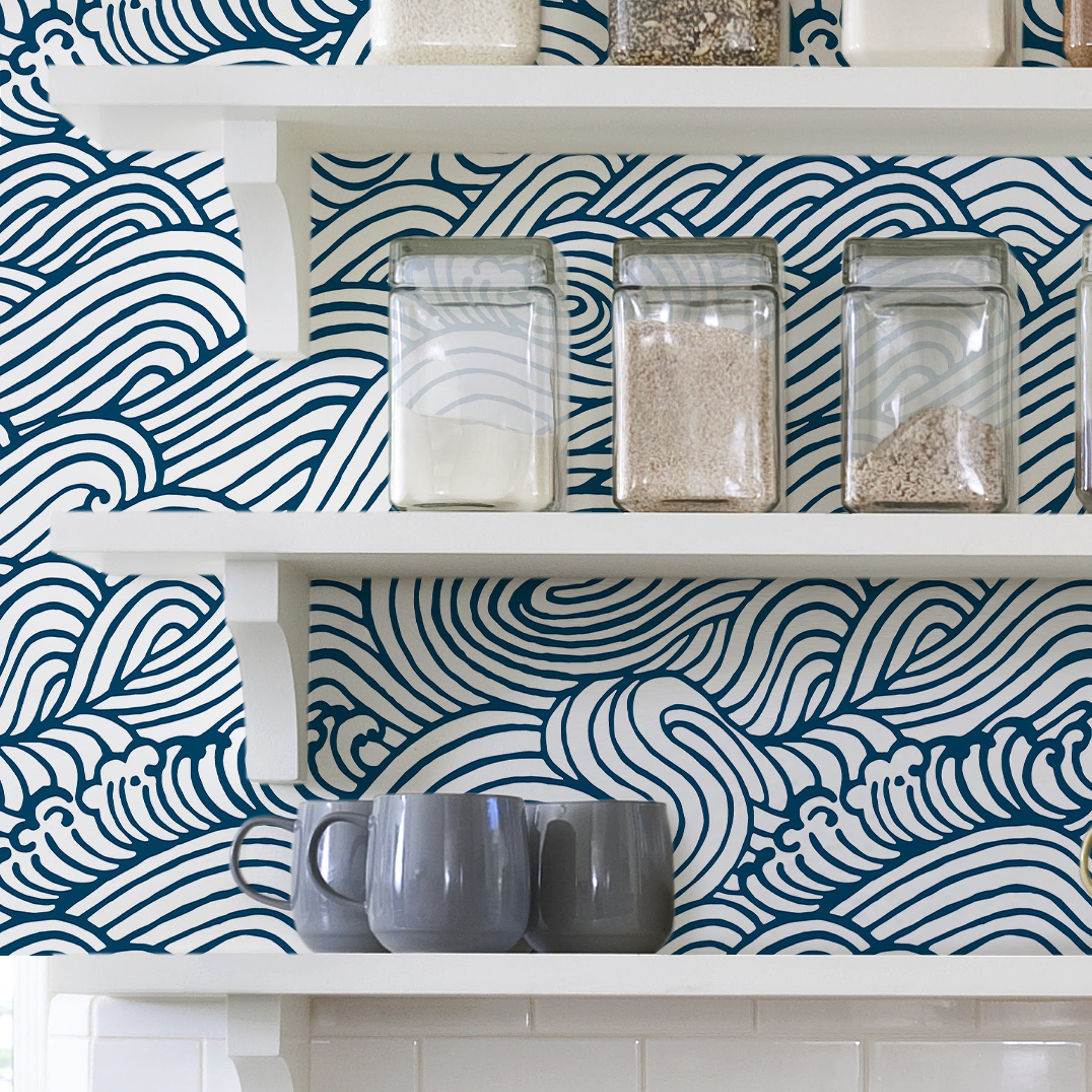 Saybrook P&S Wallpaper in a room setting