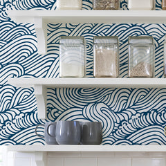 Saybrook P&S Wallpaper in a room setting
