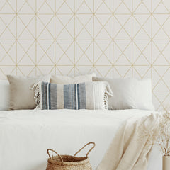 Get In Line Peel and Stick Wallpaper in a room setting