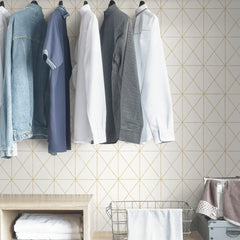 Get In Line Peel and Stick Wallpaper in a room setting