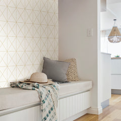 Get In Line Peel and Stick Wallpaper in a room setting