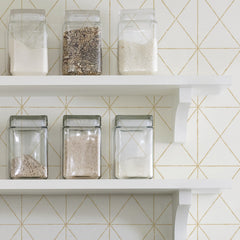 Get In Line Peel and Stick Wallpaper in a room setting