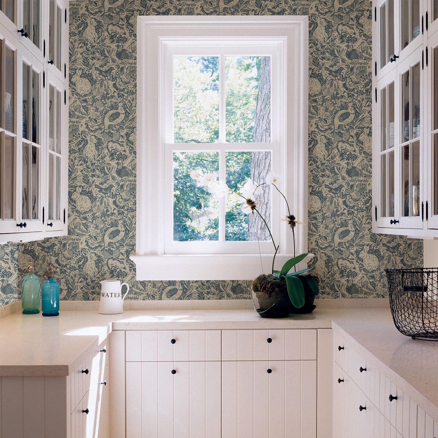 Terrene P&S Wallpaper in a room setting