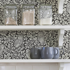 Sleepy Owls P&S Wallpaper in a room setting