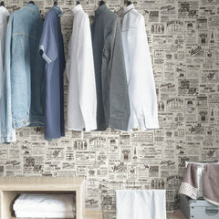 Published Peel and Stick Wallpaper in a room setting