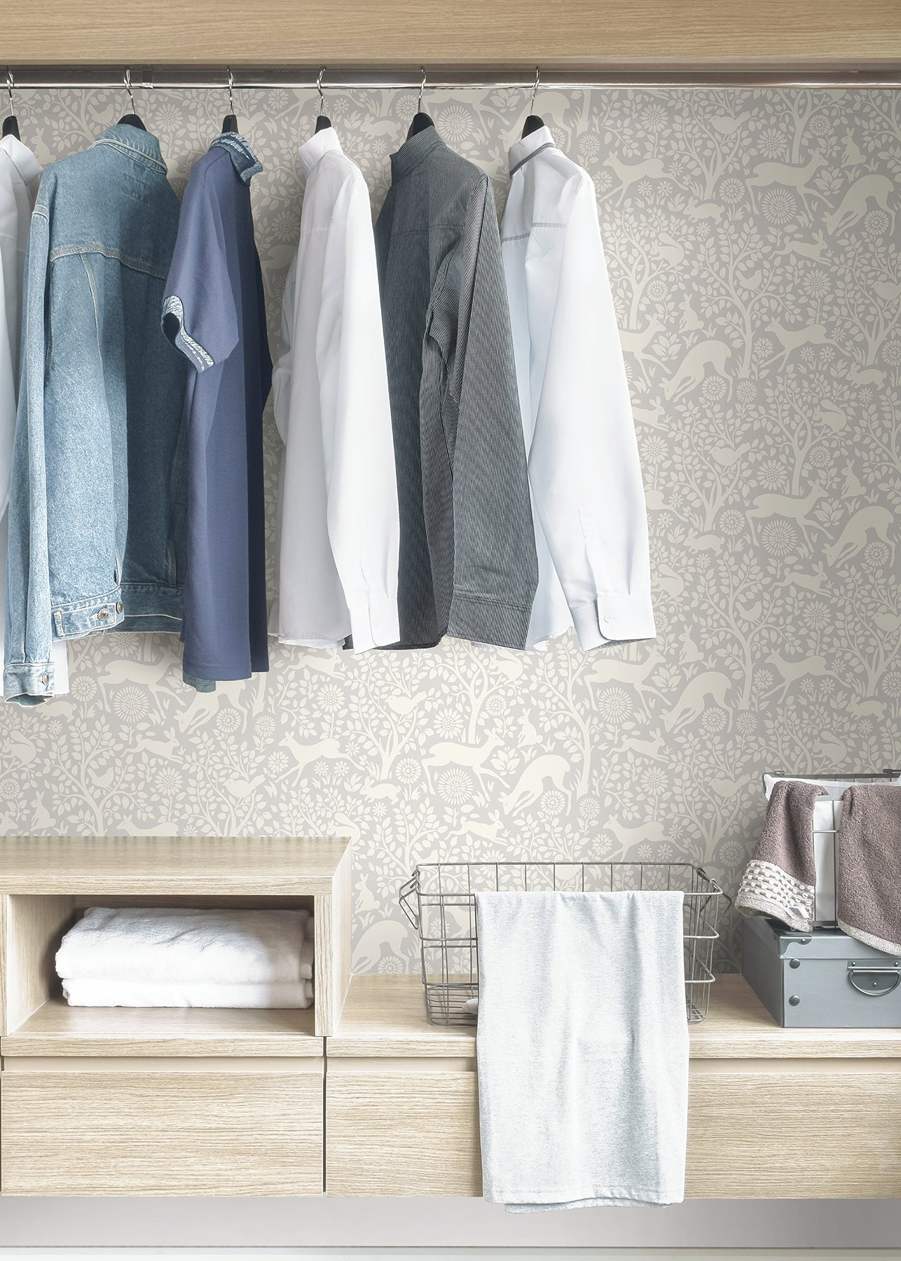 Merriment Peel and Stick Wallpaper in a room setting