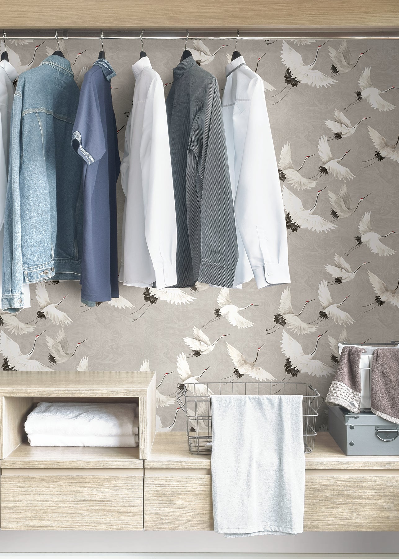Halcyon P&S Wallpaper in a room setting