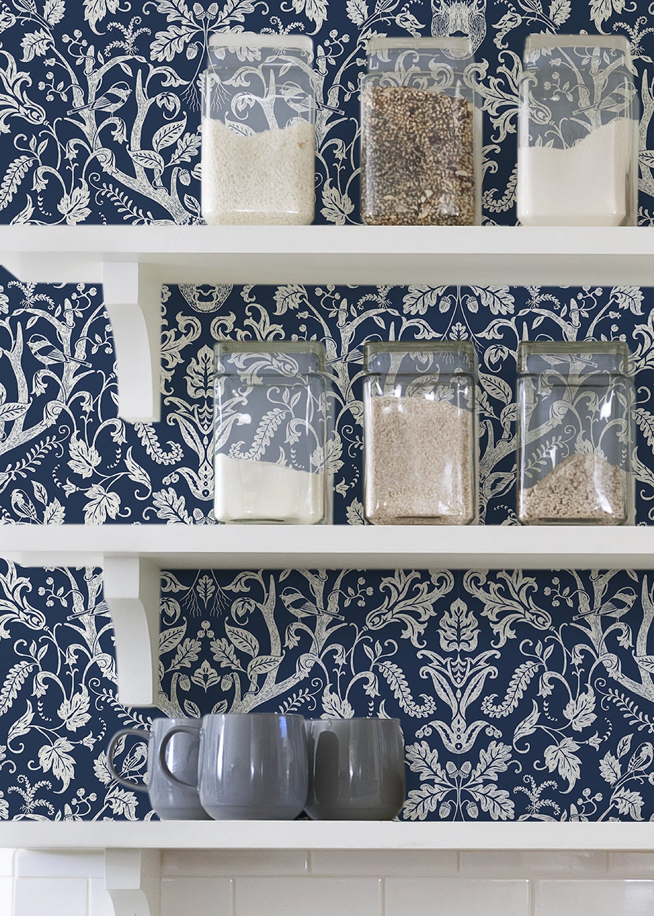 Escape to the Forest Peel and Stick Wallpaper in a room setting