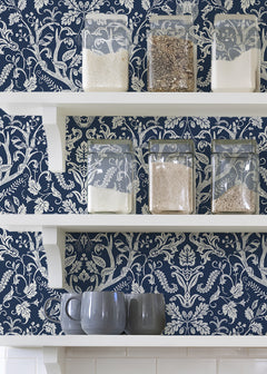 Escape to the Forest Peel and Stick Wallpaper in a room setting