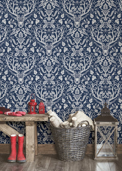 Escape to the Forest Peel and Stick Wallpaper in a room setting