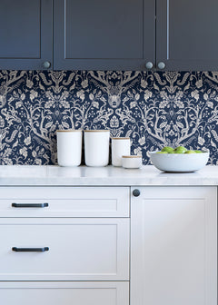 Escape to the Forest Peel and Stick Wallpaper in a room setting