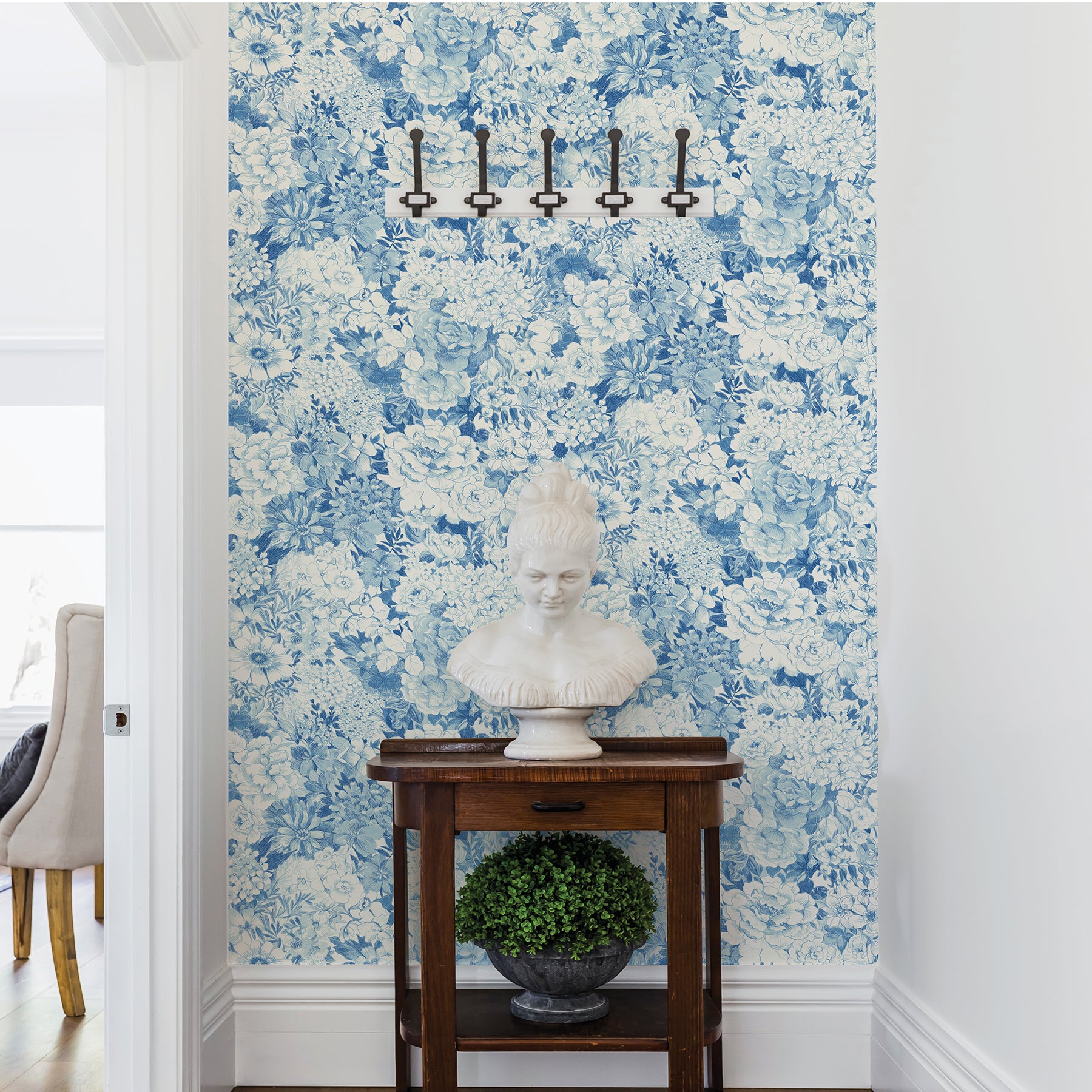 Empress Garden Peel and Stick Wallpaper in a room setting