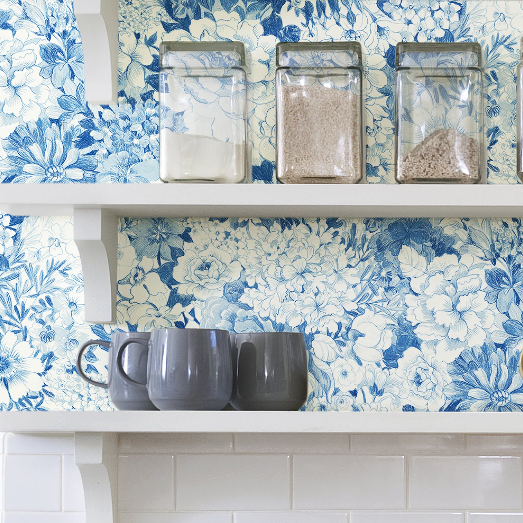 Empress Garden Peel and Stick Wallpaper in a room setting