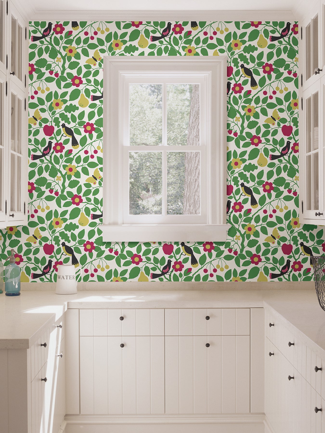 Paradisus Peel and Stick Wallpaper in a room setting