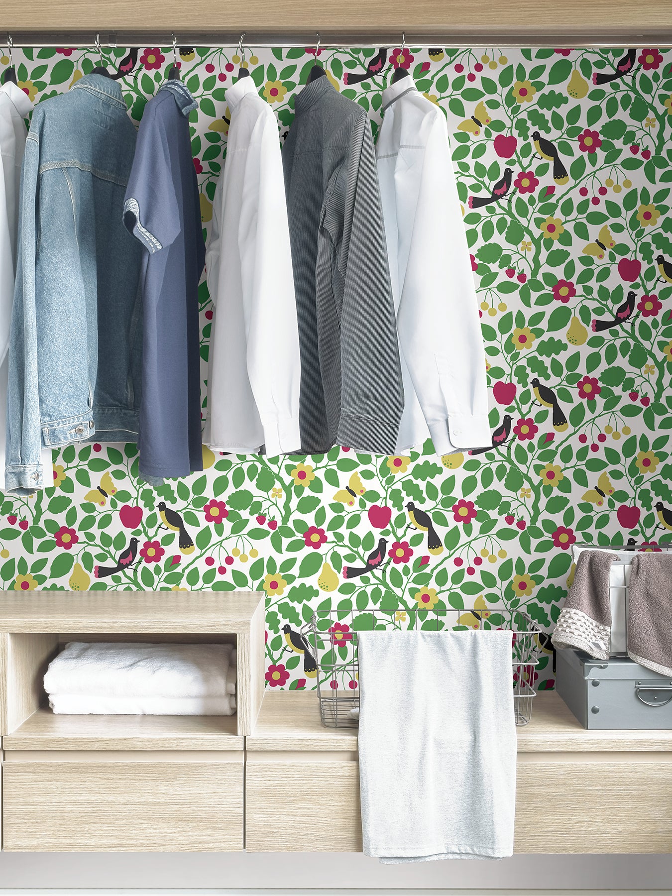 Paradisus Peel and Stick Wallpaper in a room setting