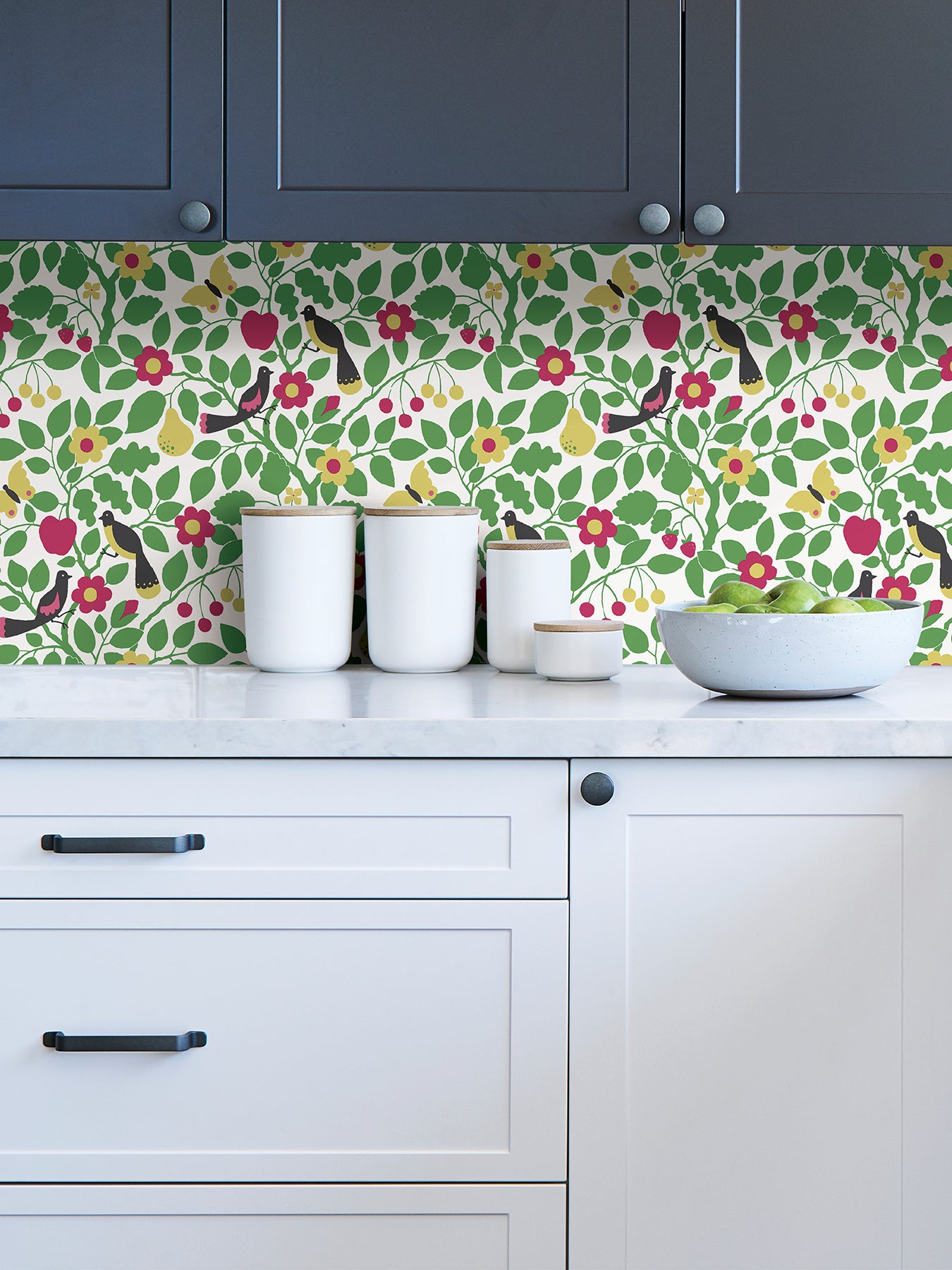 Paradisus Peel and Stick Wallpaper in a room setting