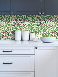 Paradisus Peel and Stick Wallpaper in a room setting