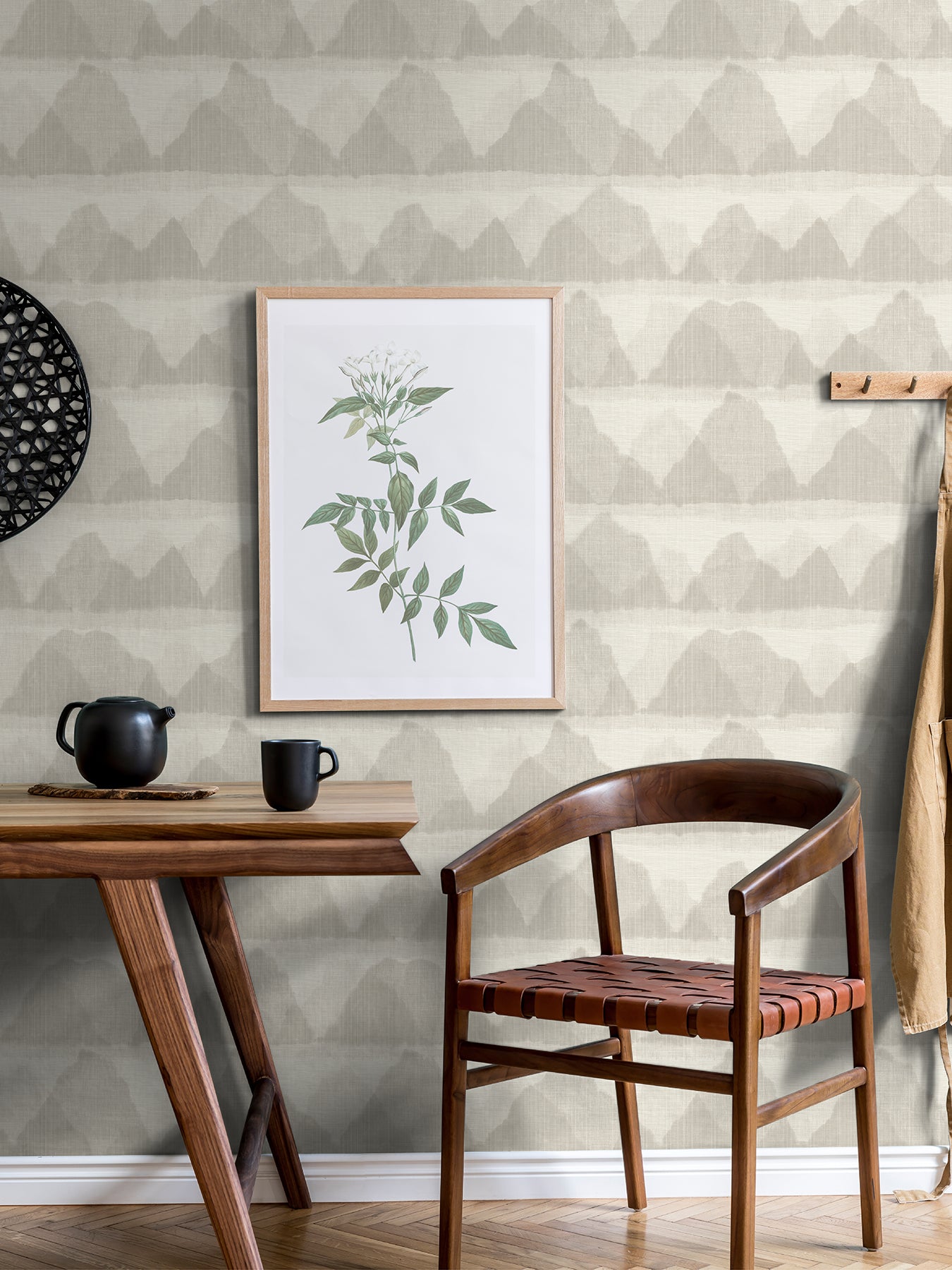 Mountain Peak Peel and Stick Wallpaper in a room setting
