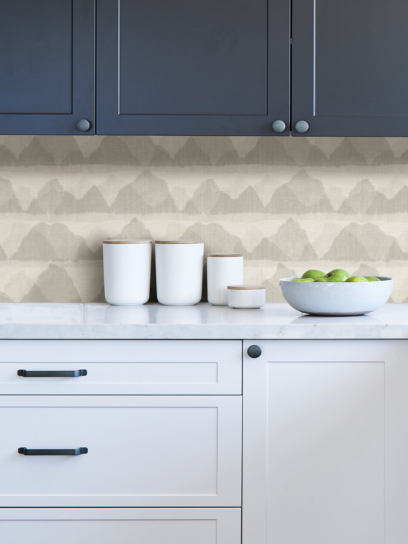 Mountain Peak Peel and Stick Wallpaper in a room setting