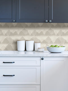 Mountain Peak Peel and Stick Wallpaper in a room setting