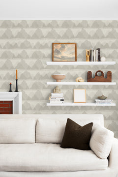Mountain Peak Peel and Stick Wallpaper in a room setting