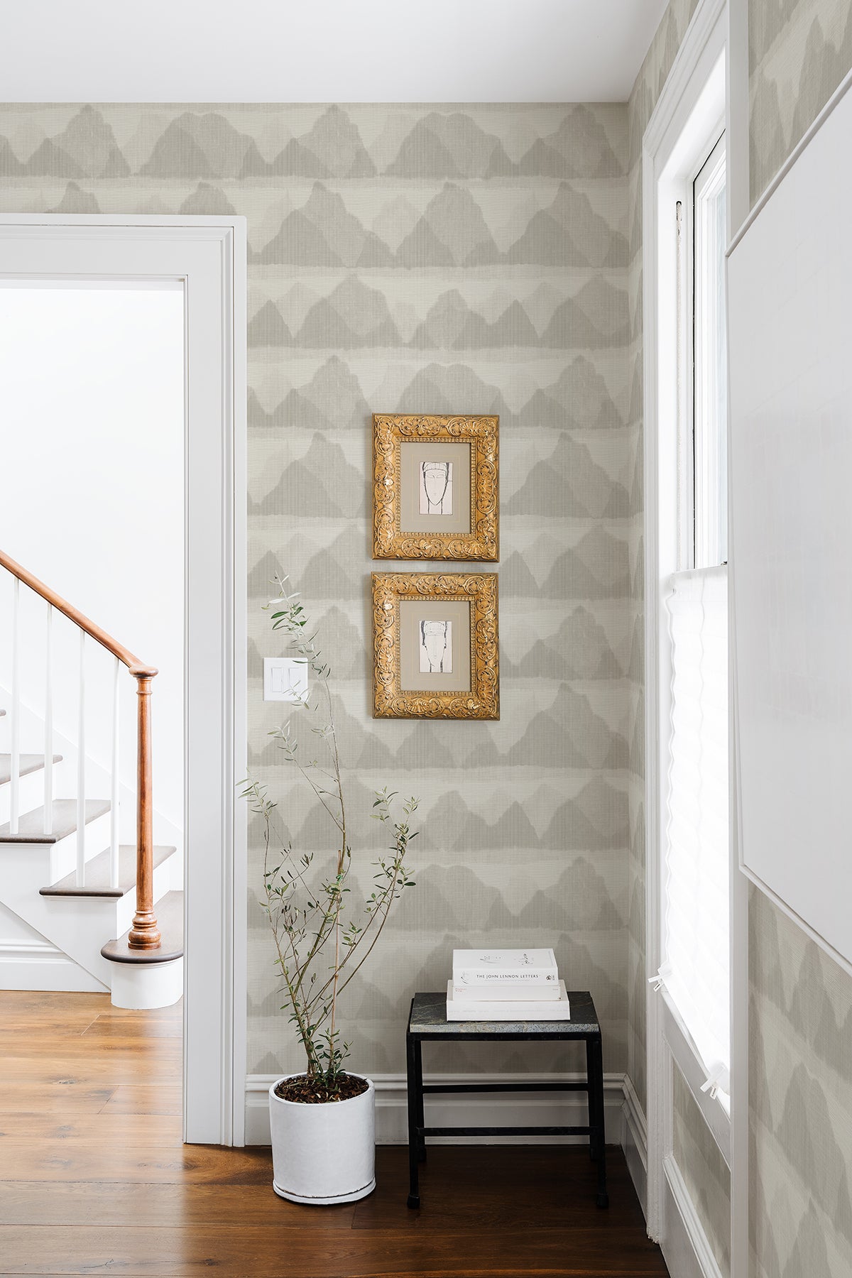 Mountain Peak Peel and Stick Wallpaper in a room setting