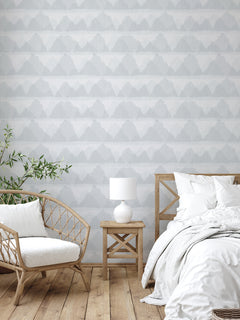 Mountain Peak Peel and Stick Wallpaper in a room setting
