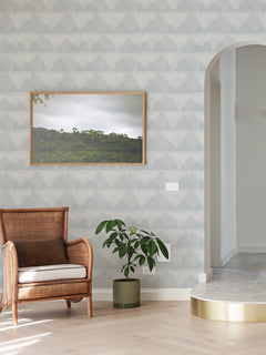 Mountain Peak Peel and Stick Wallpaper in a room setting