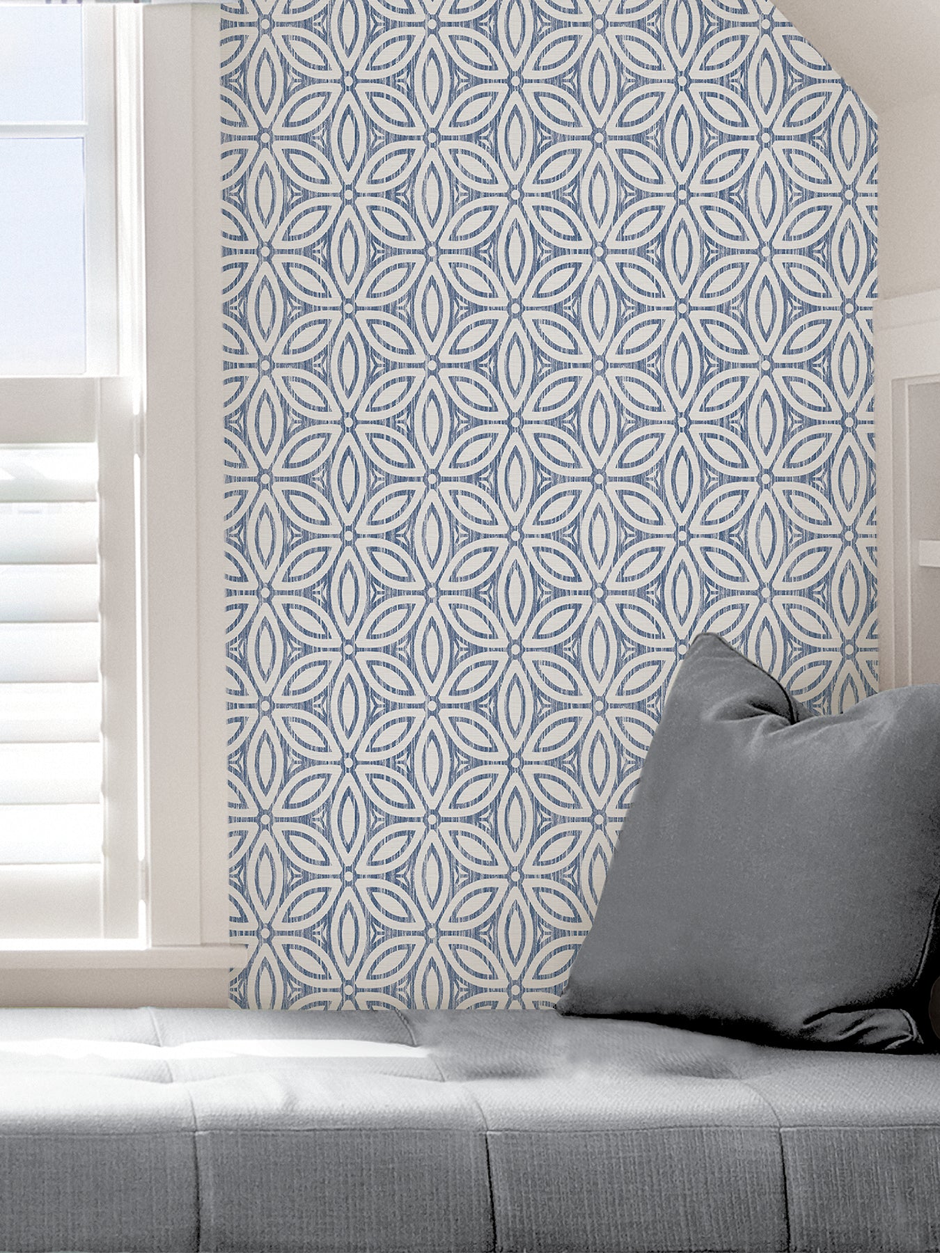 Hepatica Petal P&S Wallpaper in a room setting