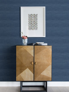 Crossweave String Peel and Stick Wallpaper in a room setting