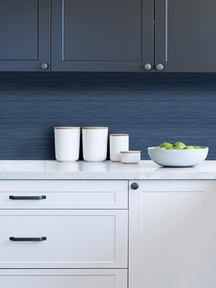 Crossweave String Peel and Stick Wallpaper in a room setting