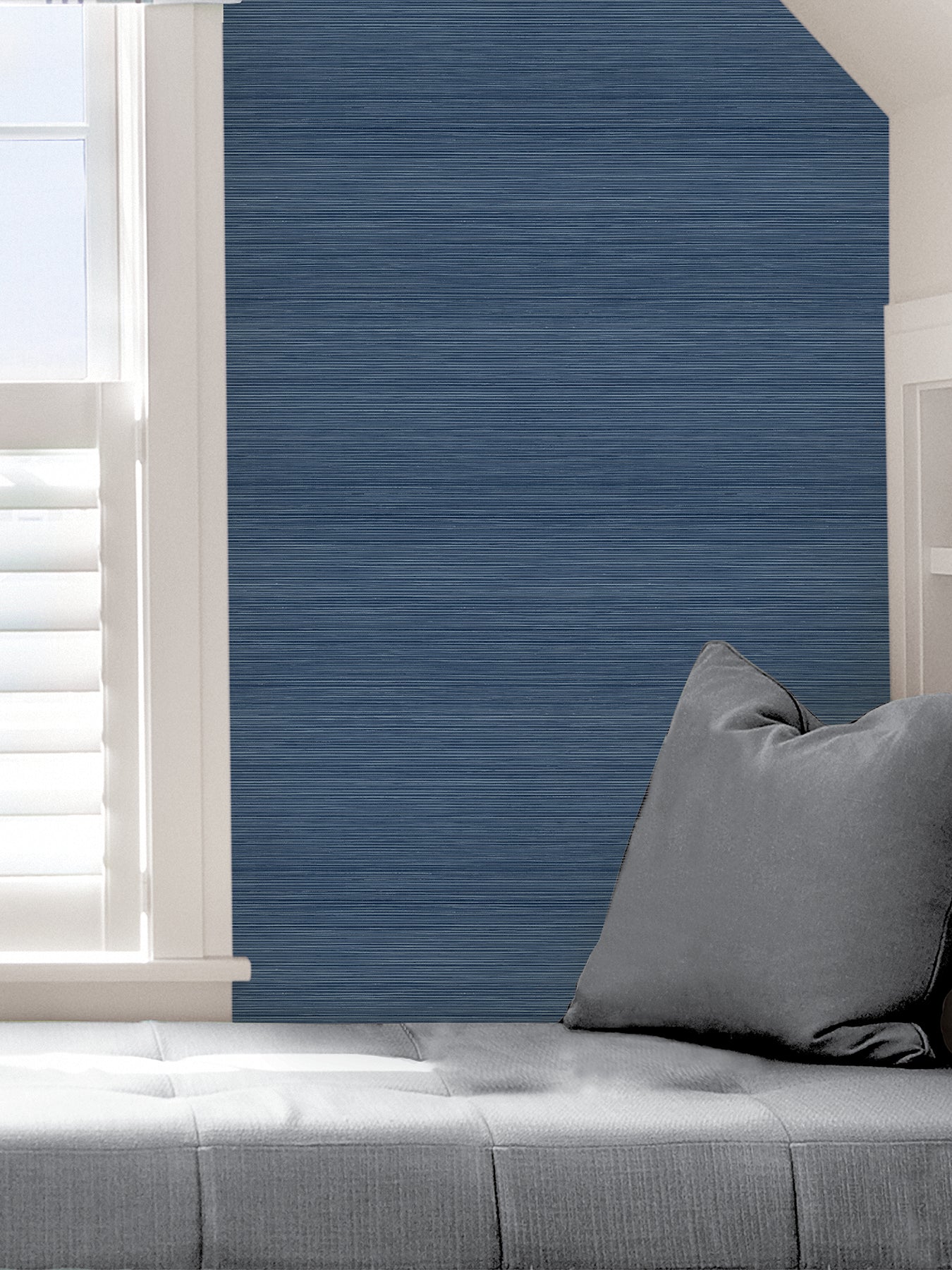 Crossweave String Peel and Stick Wallpaper in a room setting
