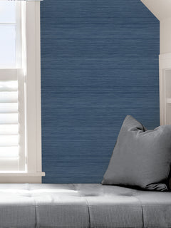 Crossweave String Peel and Stick Wallpaper in a room setting