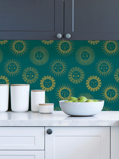 Konark Peel and Stick Wallpaper in a room setting