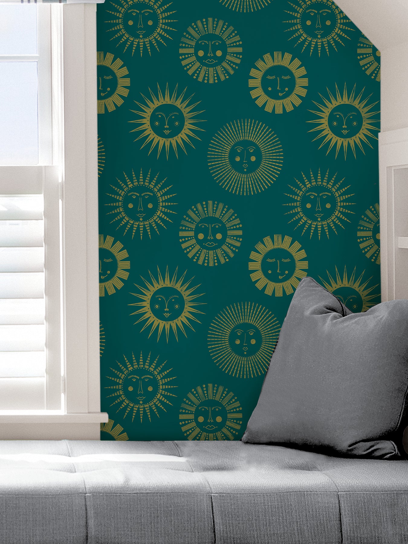 Konark Peel and Stick Wallpaper in a room setting