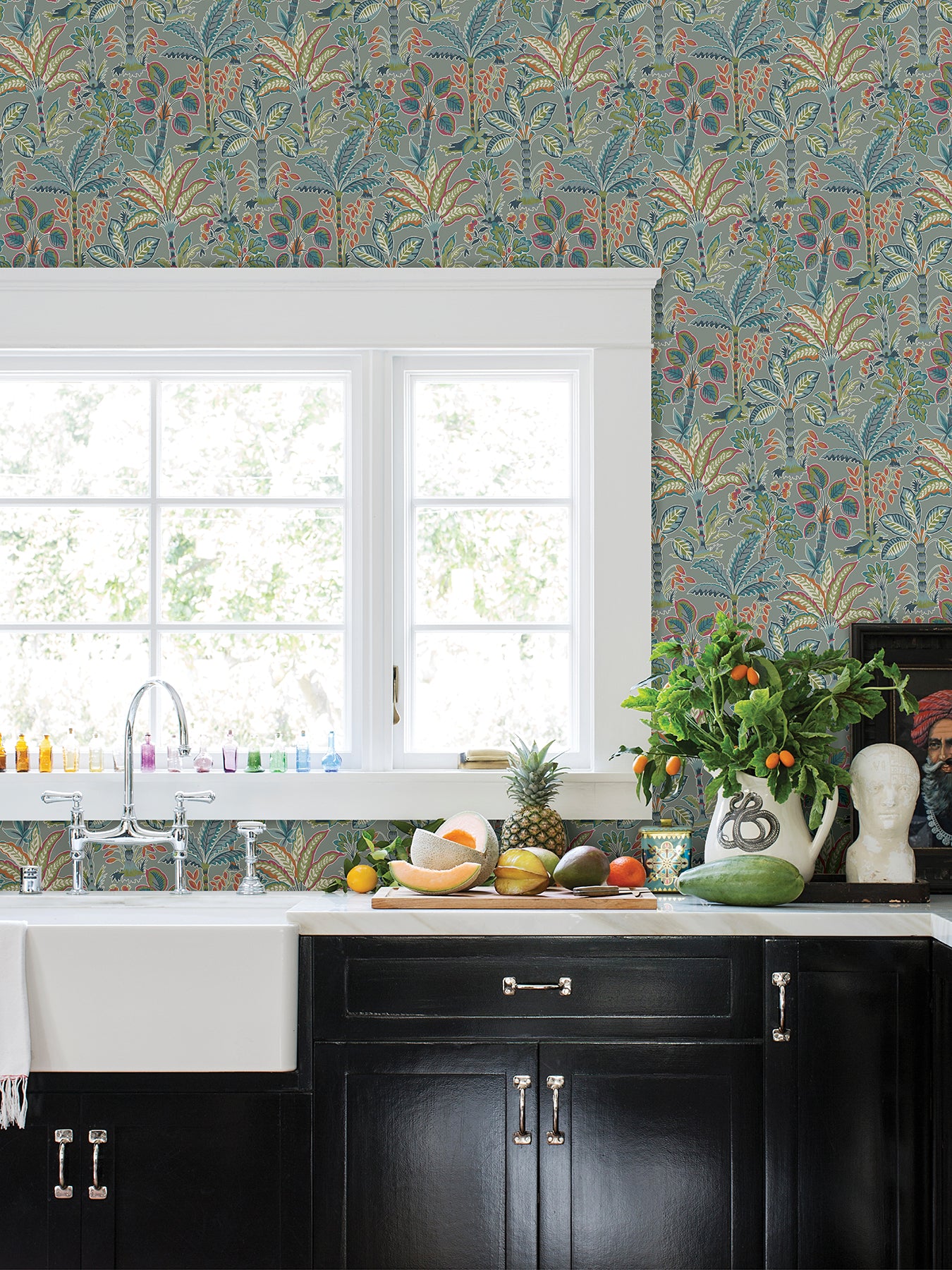 Kapok P&S Wallpaper in a room setting
