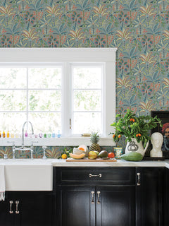Kapok P&S Wallpaper in a room setting