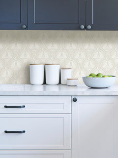 Moon Rabbit P&S Wallpaper in a room setting