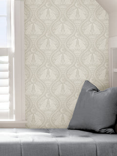 Moon Rabbit P&S Wallpaper in a room setting
