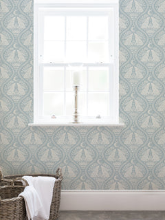 Moon Rabbit Peel and Stick Wallpaper in a room setting