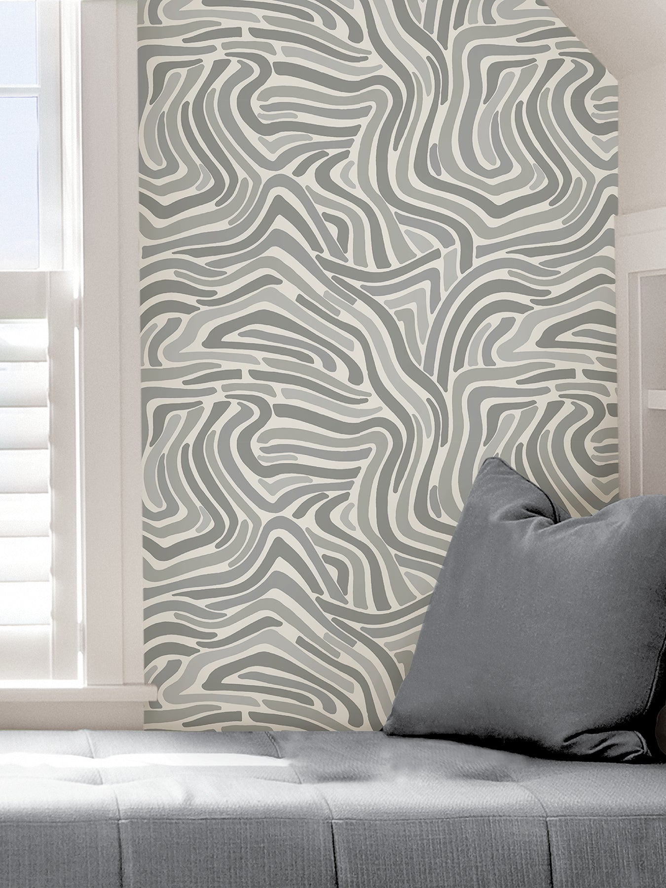 Spirited Peel and Stick Wallpaper in a room setting